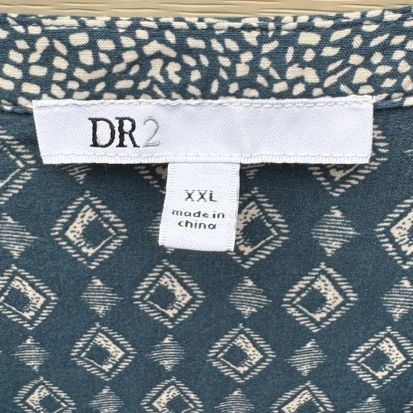 DR2 Womens XXL cap sleeve popover pullover shirt - Picture 3 of 7